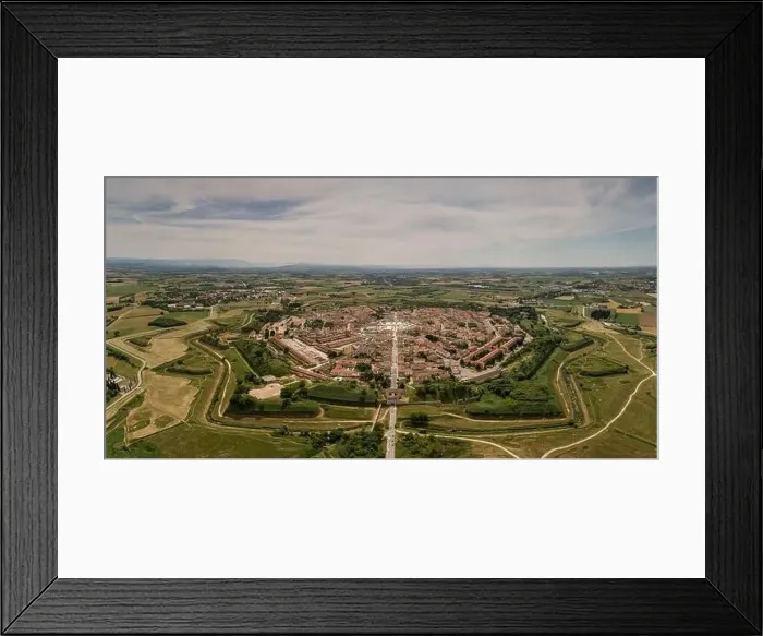 Framed Print : Palmanova city panoramic aerial view. Friuli Venezia Giulia, Italy Framed Print : Palmanova city panoramic aerial view. Friuli Venezia Giulia, Italy