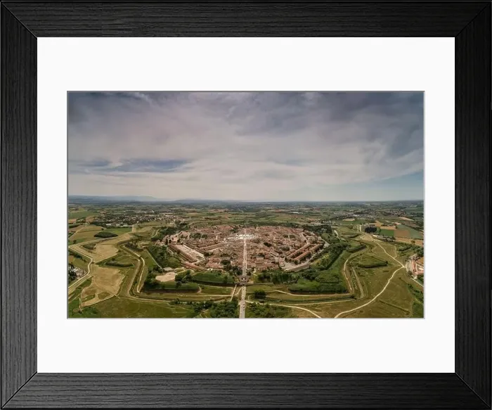 Framed Print : Palmanova city panoramic aerial view. Friuli Venezia Giulia, Italy Framed Print : Palmanova city panoramic aerial view. Friuli Venezia Giulia, Italy