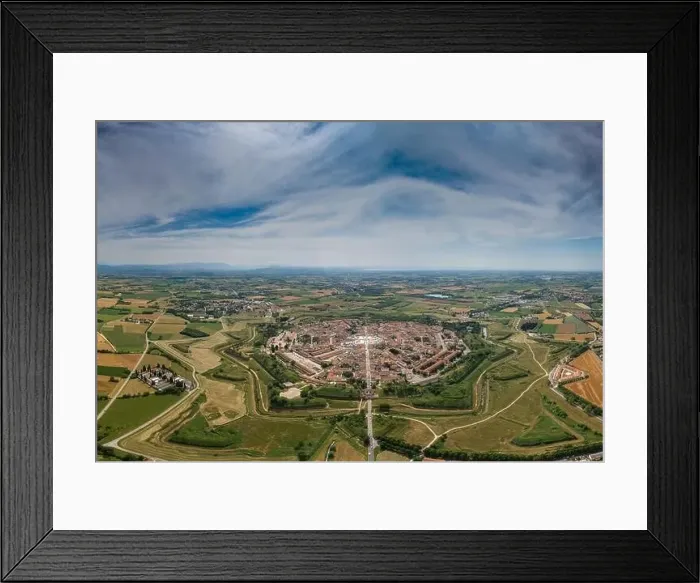 Framed Print : Palmanova city panoramic aerial view. Friuli Venezia Giulia, Italy Framed Print : Palmanova city panoramic aerial view. Friuli Venezia Giulia, Italy