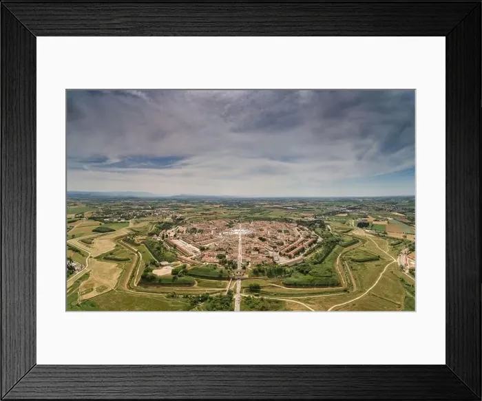 Framed Print : Palmanova city panoramic aerial view. Friuli Venezia Giulia, Italy Framed Print : Palmanova city panoramic aerial view. Friuli Venezia Giulia, Italy