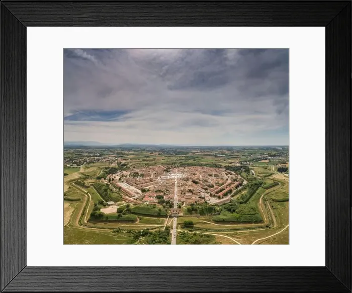 Framed Print : Palmanova city panoramic aerial view. Friuli Venezia Giulia, Italy Framed Print : Palmanova city panoramic aerial view. Friuli Venezia Giulia, Italy