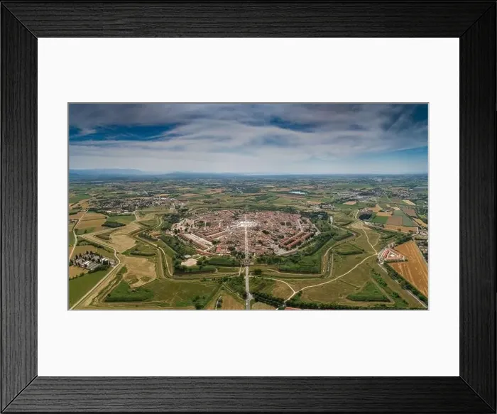 Framed Print : Palmanova city panoramic aerial view. Friuli Venezia Giulia, Italy Framed Print : Palmanova city panoramic aerial view. Friuli Venezia Giulia, Italy