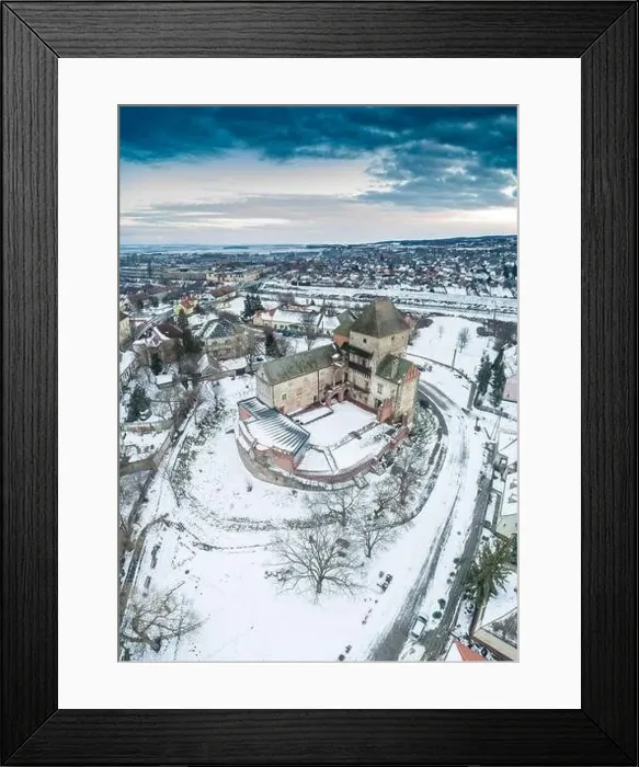 Framed Print : Panoramic view of Simontornya at winter Framed Print : Panoramic view of Simontornya at winter