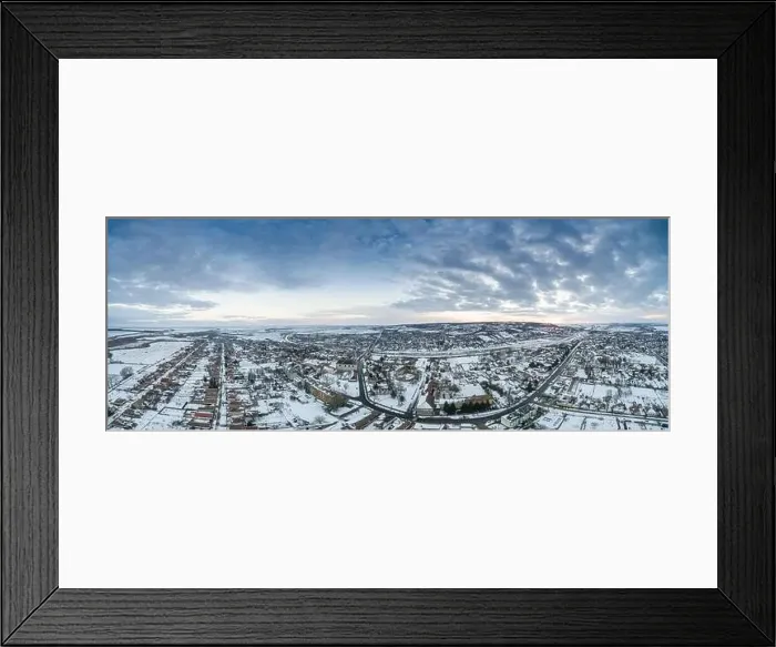 Framed Print : Panoramic view of Simontornya at winter Framed Print : Panoramic view of Simontornya at winter
