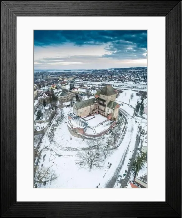 Framed Print : Panoramic view of Simontornya at winter Framed Print : Panoramic view of Simontornya at winter