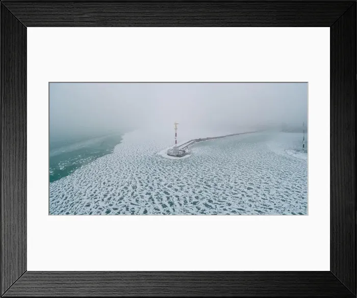 Framed Print : Foggy winter in Siofok harbor, Hungary Framed Print : Foggy winter in Siofok harbor, Hungary