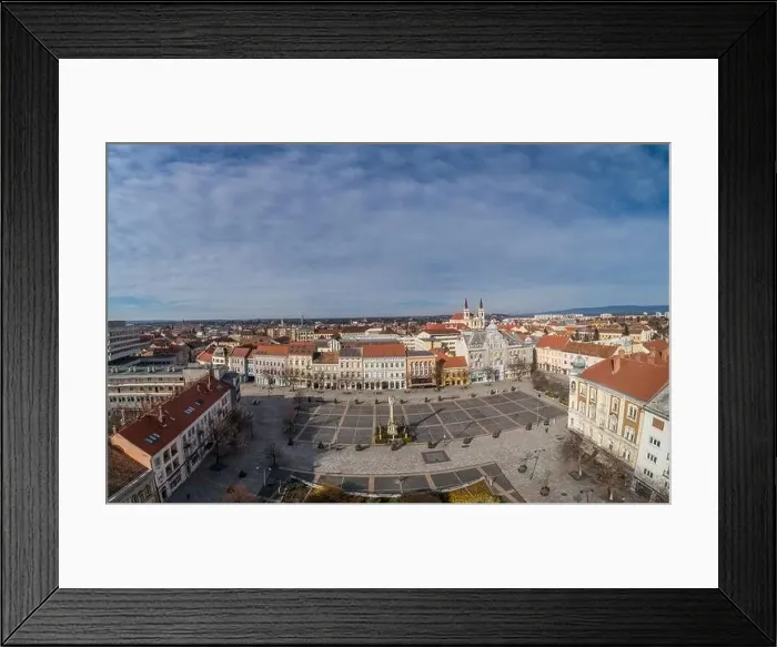 Framed Print : Aerial photo, Main Square of Szombathely Hungary Framed Print : Aerial photo, Main Square of Szombathely Hungary