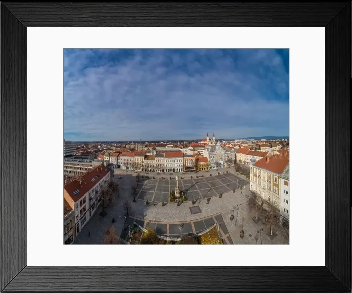 Framed Print : Aerial photo, Main Square of Szombathely Hungary Framed Print : Aerial photo, Main Square of Szombathely Hungary