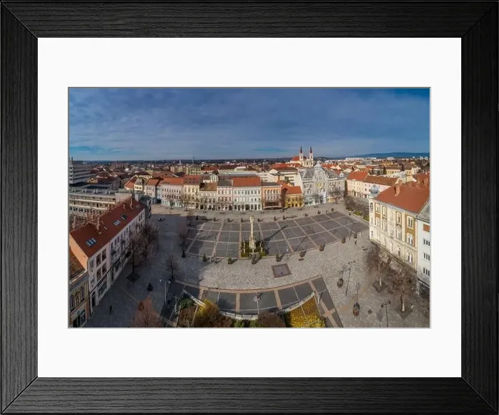 Framed Print : Aerial photo, Main Square of Szombathely Hungary Framed Print : Aerial photo, Main Square of Szombathely Hungary