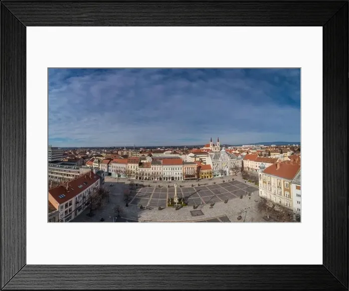 Framed Print : Aerial photo, Main Square of Szombathely Hungary Framed Print : Aerial photo, Main Square of Szombathely Hungary