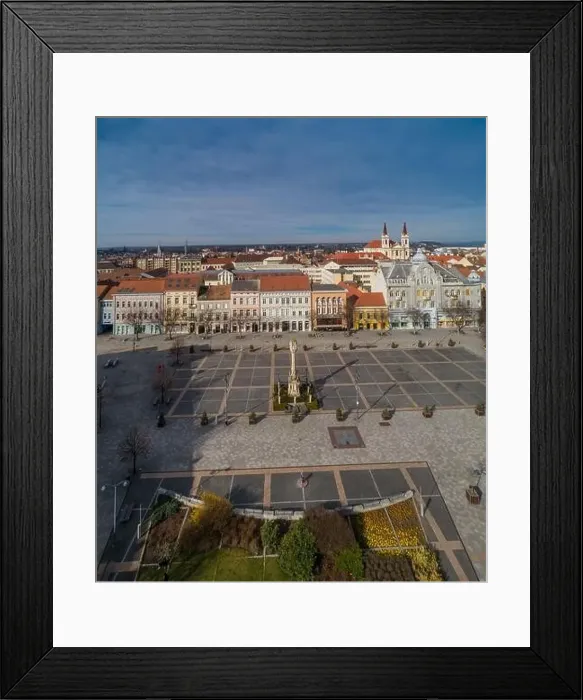 Framed Print : Aerial photo, Main Square of Szombathely Hungary Framed Print : Aerial photo, Main Square of Szombathely Hungary