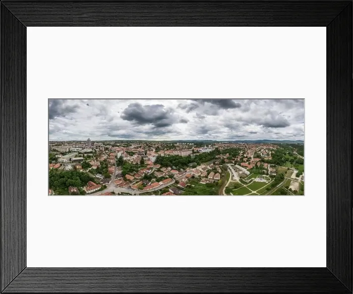 Framed Print : Panorama of Veszprem with cloudy sky Framed Print : Panorama of Veszprem with cloudy sky