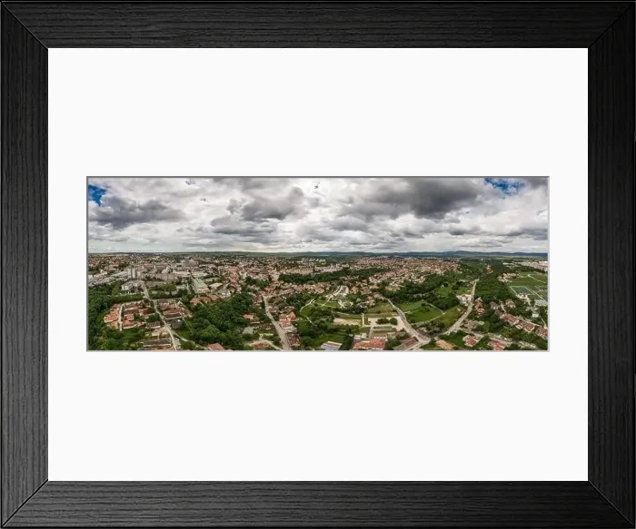 Framed Print : Panorama of Veszprem with cloudy sky Framed Print : Panorama of Veszprem with cloudy sky