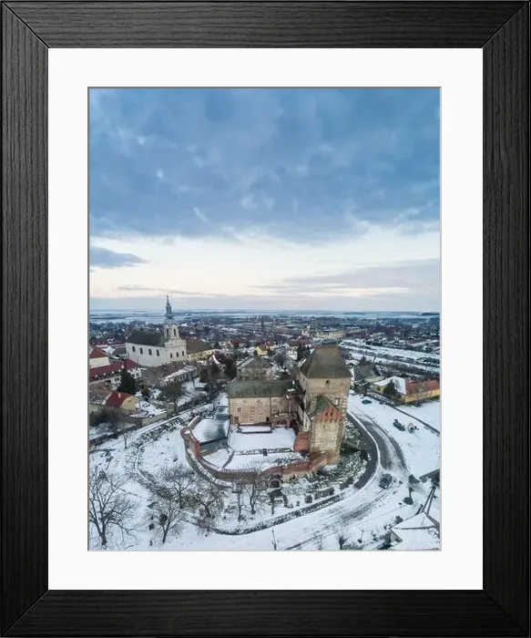 Framed Print : Panoramic view of Simontornya at winter Framed Print : Panoramic view of Simontornya at winter