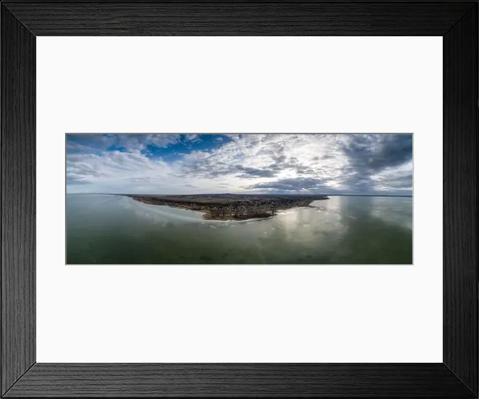 Framed Print : Balatonbereny panoramic view at winter from lake Balaton Framed Print : Balatonbereny panoramic view at winter from lake Balaton