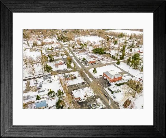 Framed Print : aerial view of the Center in Shelter Island, NY Framed Print : aerial view of the Center in Shelter Island, NY