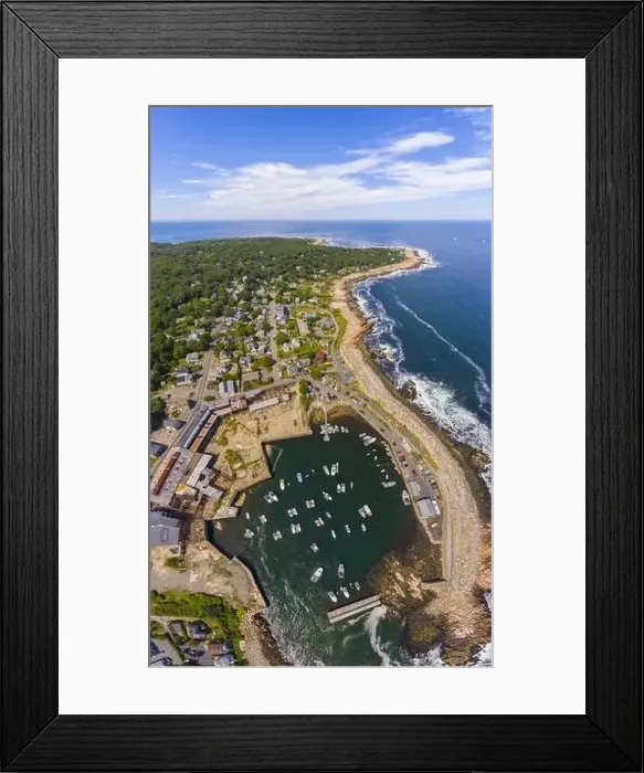 Framed Print : Village of Pigeon Cove aerial view in town of Rockport, Cape Ann, Massachusetts MA, USA Framed Print : Village of Pigeon Cove aerial view in town of Rockport, Cape Ann, Massachusetts MA, USA