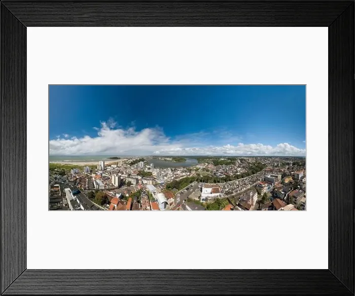 Framed Print : Panoramic aerial view of the city of Ilhéus Bahia Brazil Framed Print : Panoramic aerial view of the city of Ilhéus Bahia Brazil