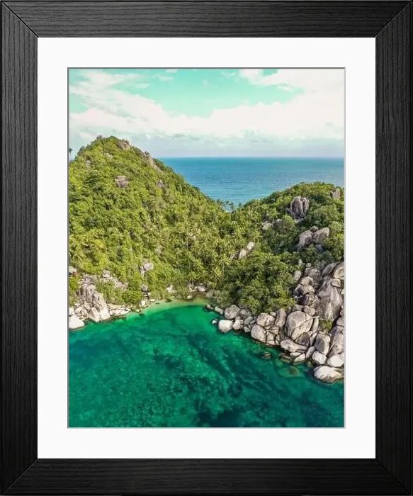 Framed Print : Aerial view of Koh Tao, Samui Province, Thailand, South east Asia Framed Print : Aerial view of Koh Tao, Samui Province, Thailand, South east Asia