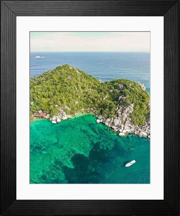 Framed Print : Aerial view of Koh Tao, Samui Province, Thailand, South east Asia Framed Print : Aerial view of Koh Tao, Samui Province, Thailand, South east Asia