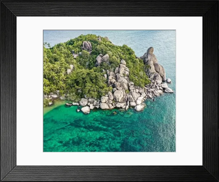 Framed Print : Aerial view of Koh Tao, Samui Province, Thailand, South east Asia Framed Print : Aerial view of Koh Tao, Samui Province, Thailand, South east Asia