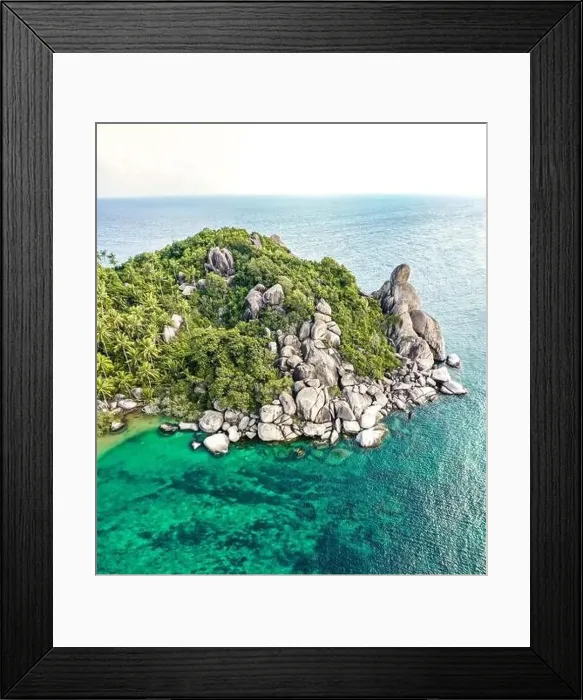 Framed Print : Aerial view of Koh Tao, Samui Province, Thailand, South east Asia Framed Print : Aerial view of Koh Tao, Samui Province, Thailand, South east Asia