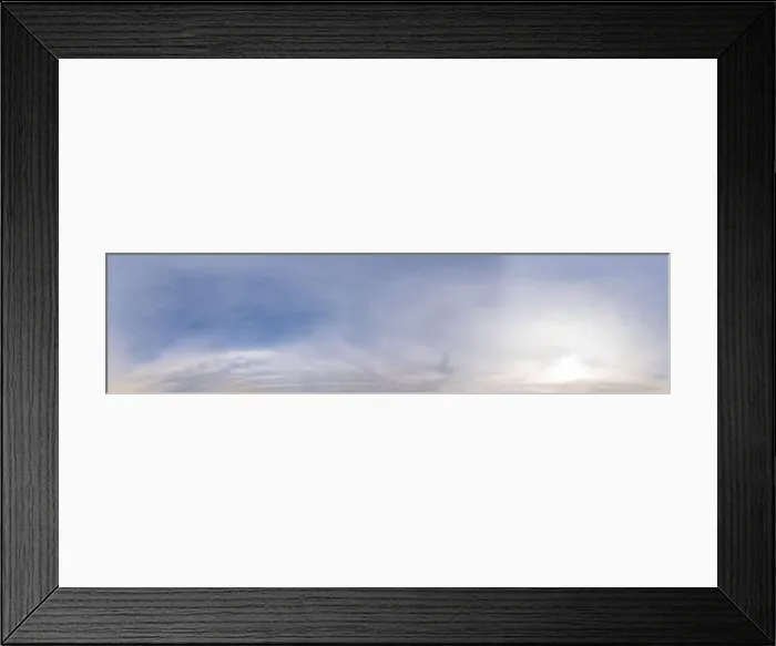 Framed Print : Sky panorama with Altostratus clouds in Seamless spherical equirectangular format as full zenith for use in 3D graphics