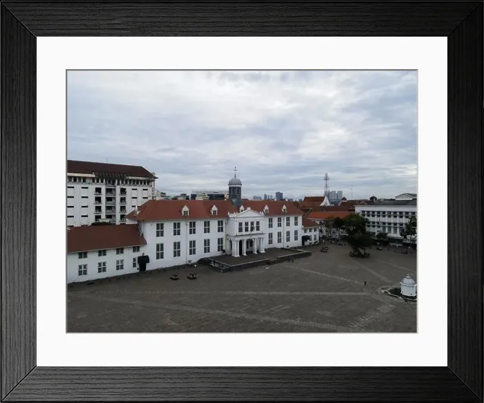 Framed Print : Aerial View. Fatahilah museum at Old City at Jakarta Framed Print : Aerial View. Fatahilah museum at Old City at Jakarta