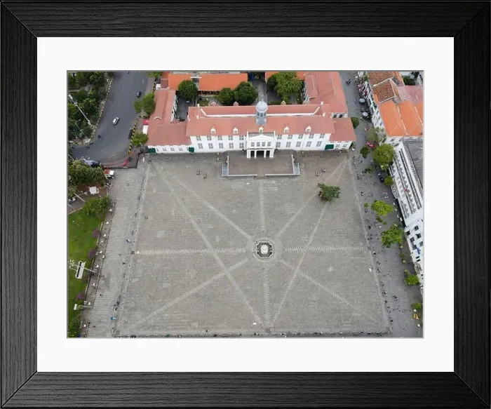 Framed Print : Aerial View. Fatahilah museum at Old City at Jakarta Framed Print : Aerial View. Fatahilah museum at Old City at Jakarta