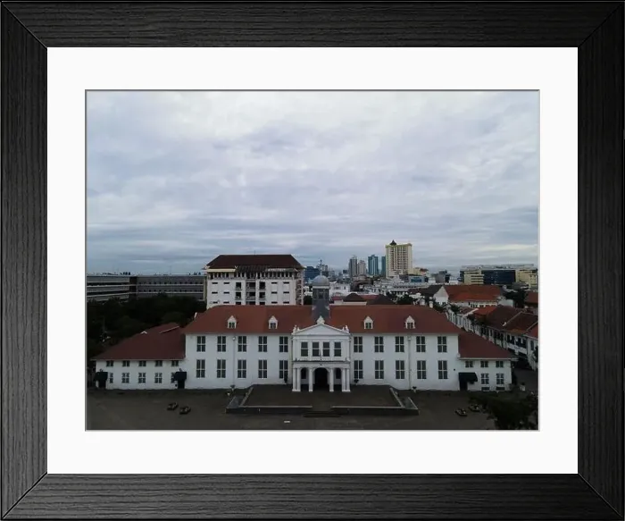 Framed Print : Aerial View. Fatahilah museum at Old City at Jakarta Framed Print : Aerial View. Fatahilah museum at Old City at Jakarta