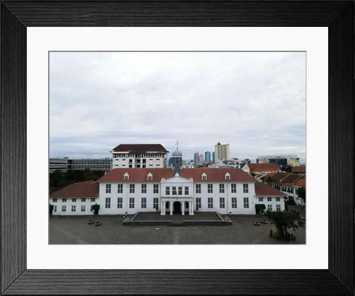 Framed Print : Aerial View. Fatahilah museum at Old City at Jakarta Framed Print : Aerial View. Fatahilah museum at Old City at Jakarta