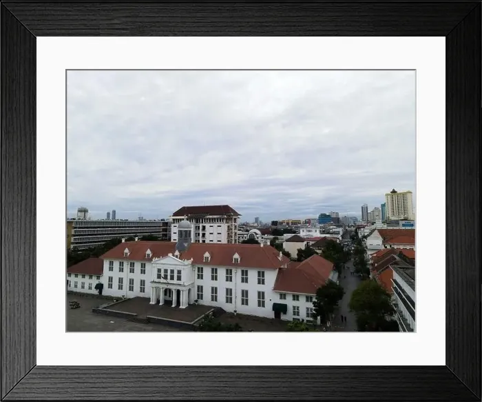 Framed Print : Aerial View. Fatahilah museum at Old City at Jakarta Framed Print : Aerial View. Fatahilah museum at Old City at Jakarta