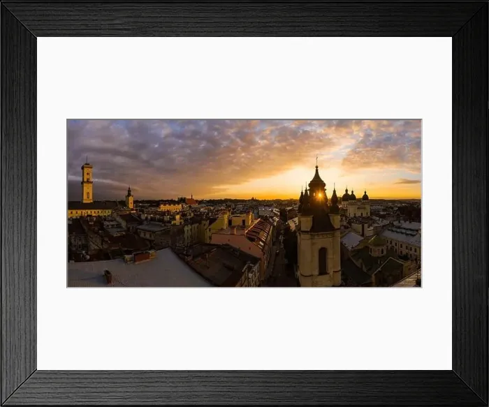 Framed Print : Lviv, Ukraine - April 17, 2020: View on Armenian Cathedral of the Assumption of Mary from drone Framed Print : Lviv, Ukraine - April 17, 2020: View on Armenian Cathedral of the Assumption of Mary from drone