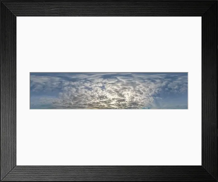 Framed Print : Sky panorama with Stratocumulus clouds in Seamless spherical equirectangular format Framed Print : Sky panorama with Stratocumulus clouds in Seamless spherical equirectangular format
