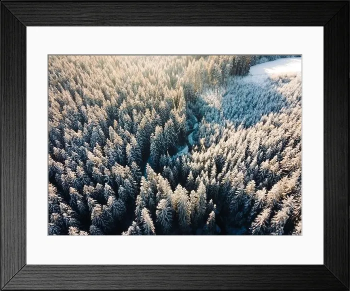 Framed Print : High quality aerial photo of a deep forest covered in the snow in the central Europe. Arctic aerial winter in the woods Framed Print : High quality aerial photo of a deep forest covered in the snow in the central Europe. Arctic aerial winter in the woods