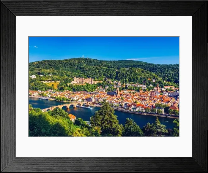 Framed Print : Heidelberg skyline aerial view from above Framed Print : Heidelberg skyline aerial view from above