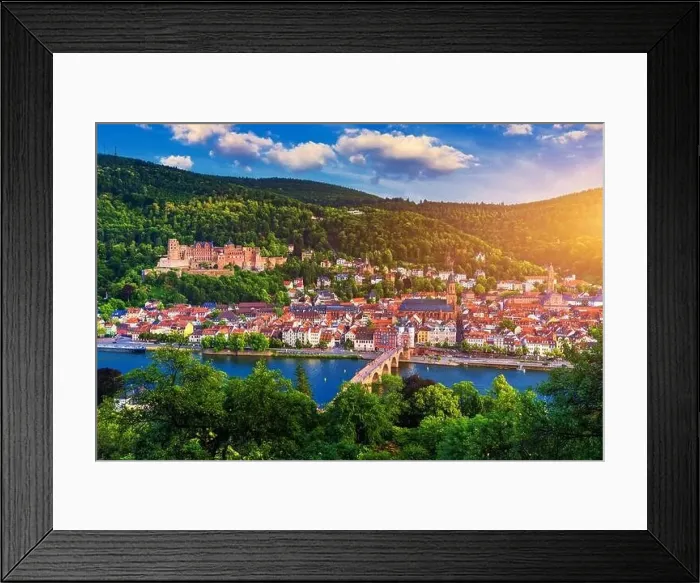 Framed Print : Heidelberg skyline aerial view from above Framed Print : Heidelberg skyline aerial view from above