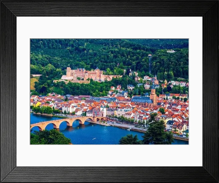 Framed Print : Heidelberg skyline aerial view from above Framed Print : Heidelberg skyline aerial view from above