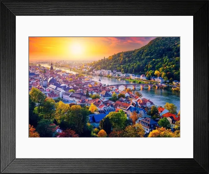 Framed Print : Heidelberg skyline aerial view from above Framed Print : Heidelberg skyline aerial view from above