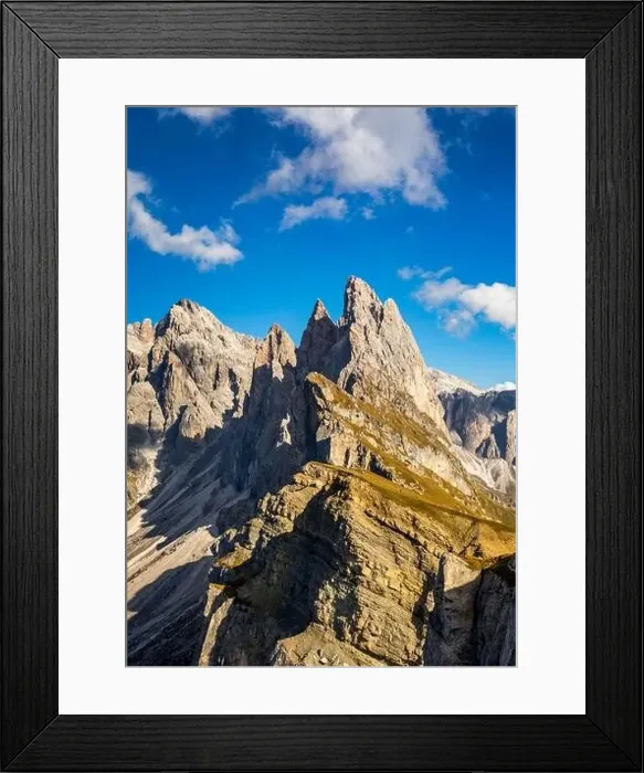 Framed Print : View on Seceda peak. Trentino Alto Adige Framed Print : View on Seceda peak. Trentino Alto Adige