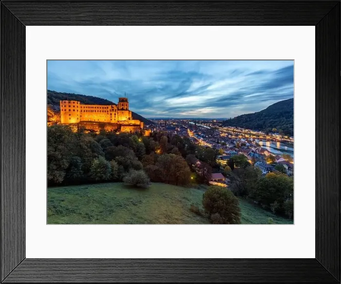 Framed Print : Heidelberg skyline aerial view from above Framed Print : Heidelberg skyline aerial view from above