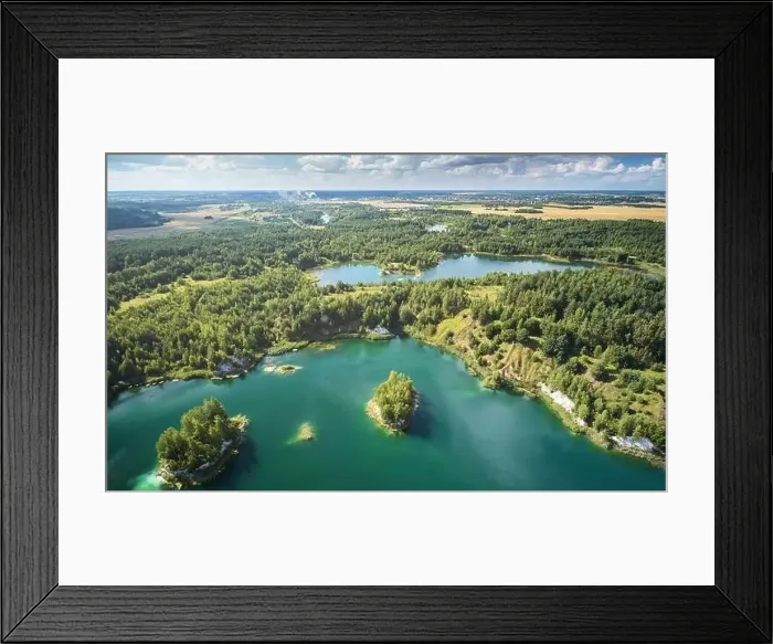 Framed Print : Natural panoramic lake background aerial drone view Framed Print : Natural panoramic lake background aerial drone view