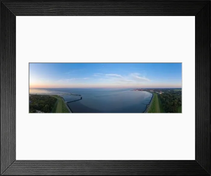 Framed Print : Drone view, Landscape panorama with a view over the Grimmershoerner Bay, Cuxhaven, Lower Saxony, Germany, Europe Framed Print : Drone view, Landscape panorama with a view over the Grimmershoerner Bay, Cuxhaven, Lower Saxony, Germany, Europe