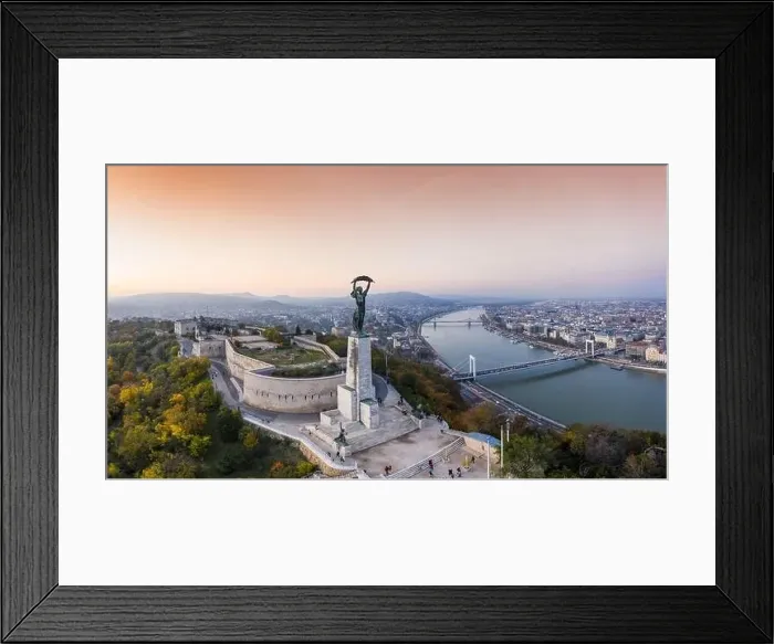 Framed Print : Aerial view of Budapest with beautiful sunrise Framed Print : Aerial view of Budapest with beautiful sunrise
