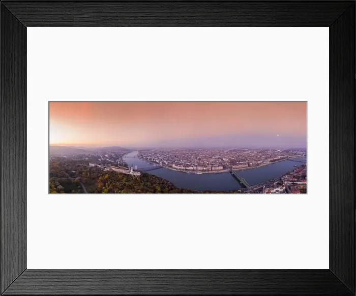 Framed Print : Aerial view of Budapest with beautiful sunrise Framed Print : Aerial view of Budapest with beautiful sunrise