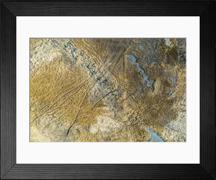 Framed Print : Aerial image of random paths used by deer in a winter landscape Framed Print : Aerial image of random paths used by deer in a winter landscape