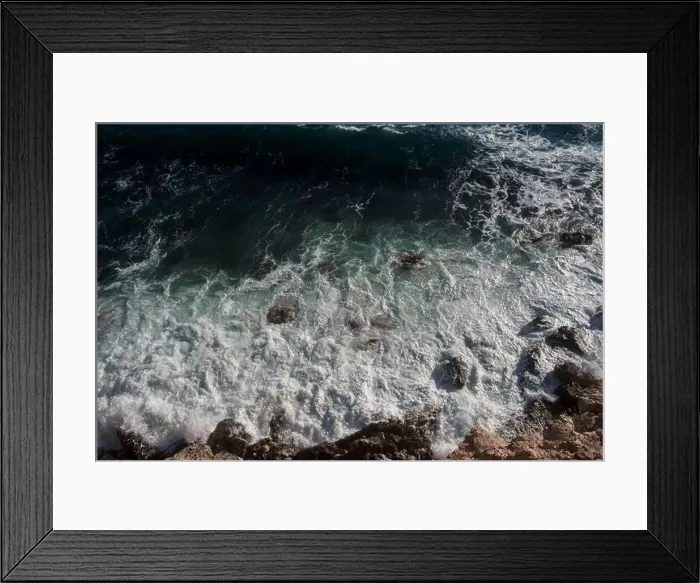 Framed Print : Ocean wave background breaking sea water rocky shore rough seas turquoise water gradient foam Framed Print : Ocean wave background breaking sea water rocky shore rough seas turquoise water gradient foam