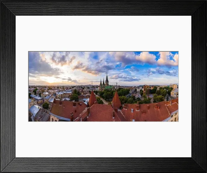 Framed Print : Aerial veiw on Elizabeth church in Lviv, Ukraine from drone Framed Print : Aerial veiw on Elizabeth church in Lviv, Ukraine from drone