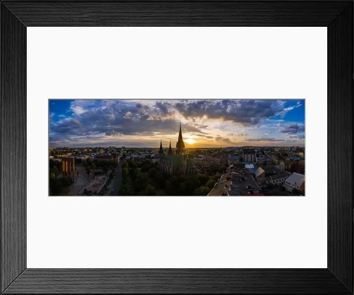 Framed Print : Aerial veiw on Elizabeth church in Lviv, Ukraine from drone Framed Print : Aerial veiw on Elizabeth church in Lviv, Ukraine from drone
