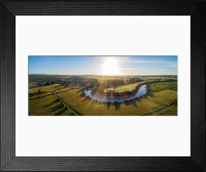 Framed Print : Sunset over Snowy River and Australian outback. Orbost, Victoria, Australia